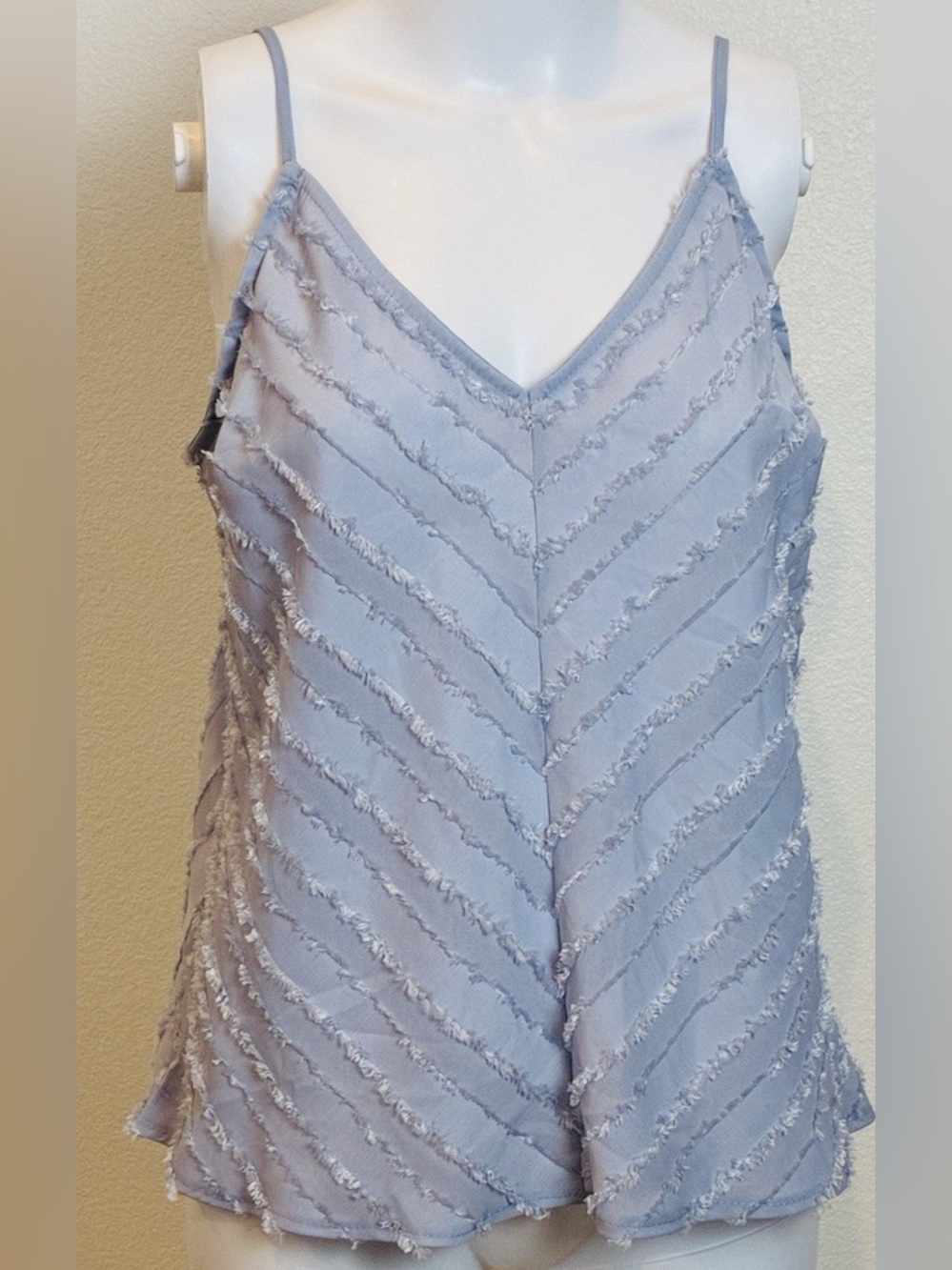 Intimately Free People Womens Blue Fringe Cami S